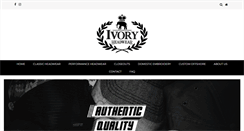 Desktop Screenshot of ivoryheadwear.com