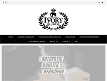 Tablet Screenshot of ivoryheadwear.com